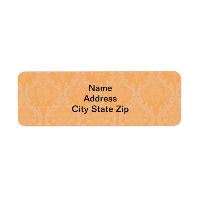 Orange Damask Label (Front)
