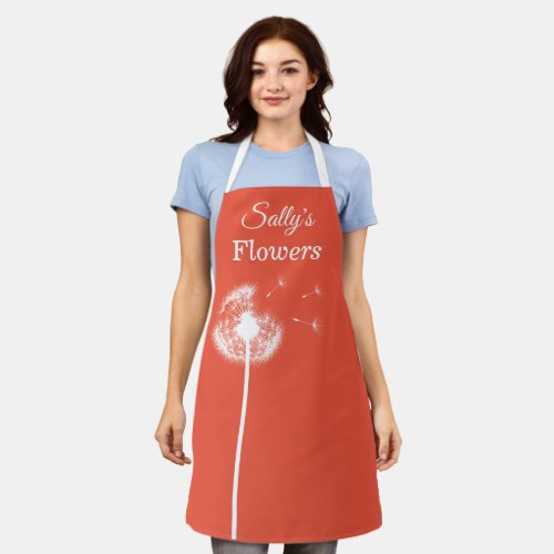 Orange Dandelion Apron