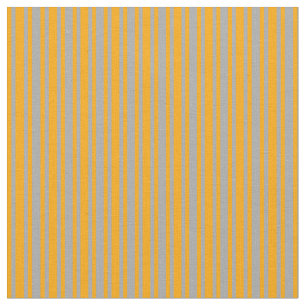 Orange & Dark Gray Lined Pattern Fabric