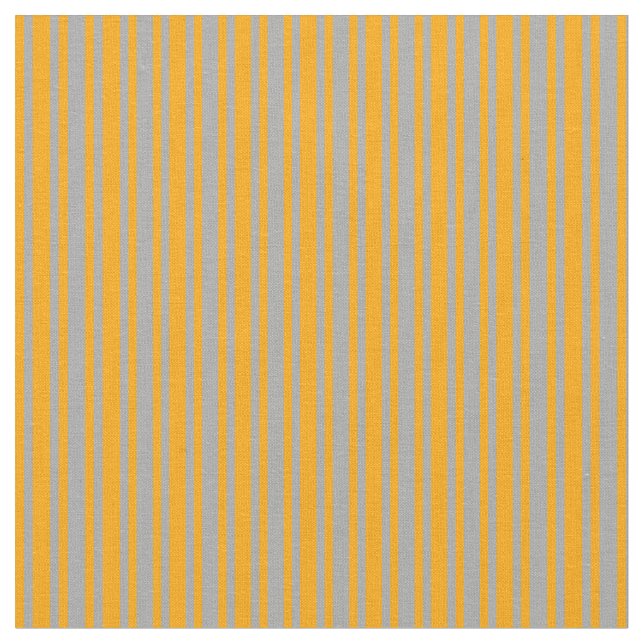 Orange & Dark Gray Lined Pattern Fabric (Close Up)