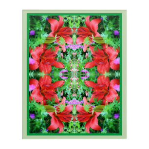 Orange Daylilies Abstract Flower Art Acrylic Print