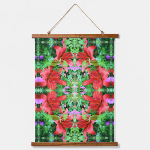 Orange Daylilies Abstract Flower Art Hanging Tapestry
