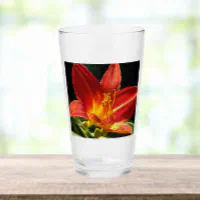 Farmhouse Floral Monogram 16oz. Drinking Glass