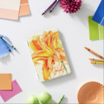 Orange daylily fine art floral name and initial iPad mini cover<br><div class="desc">Detailed watercolour of a stunningly beautiful Hemerocallis flower ipad cover in pretty orange and yellow . This Hemerocallis lily flower orange design is adapted from original fine art watercolor painting by Sarah Trett. Personalise with your own name and monogram initial. This example reads Jennifer H. Original design and hand painting...</div>