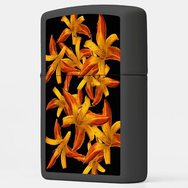 Orange Daylily Garden Flowers Floral Lighter