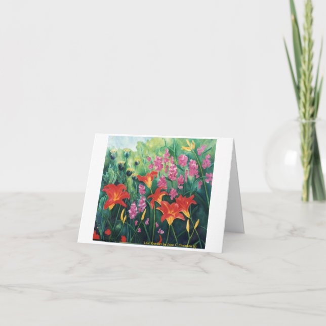 Orange Daylily  Note Card (Front)