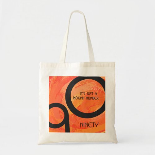 Orange Decade 90th Birthday Tote Bag