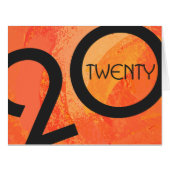 Orange Decade Birthdday Cards (Front Horizontal)