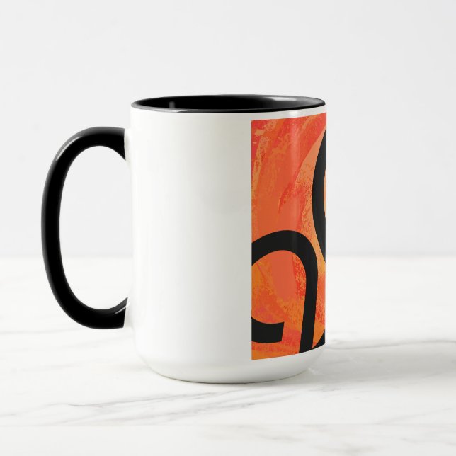Orange Decade Birthdday Mug (Left)