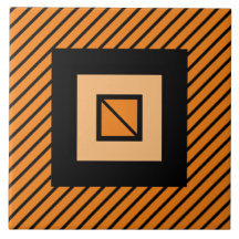 Orange Deco Zebra Tile