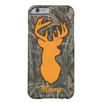 Orange Deer Head Camo Iphone 6 Case by RelevantTees at Zazzle
