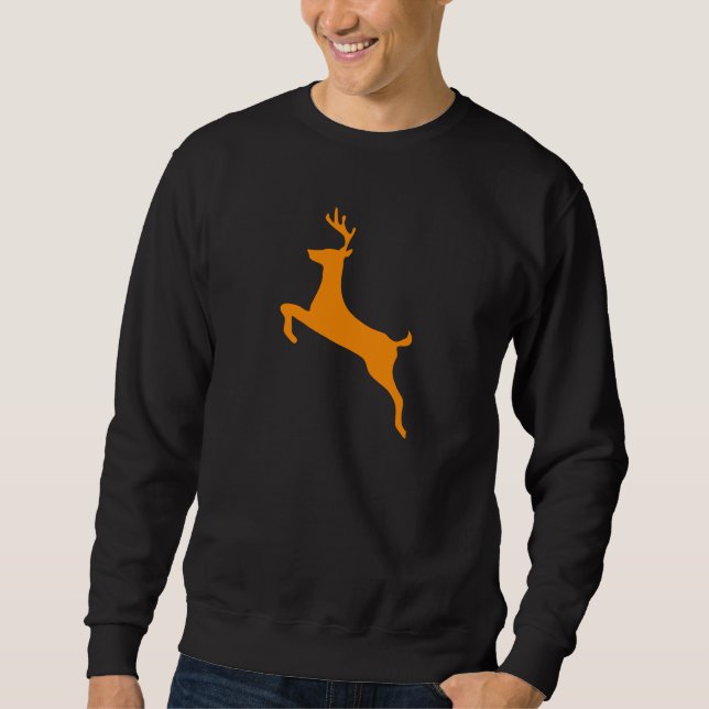 Orange Deer Silhouette Sweatshirt (Front)