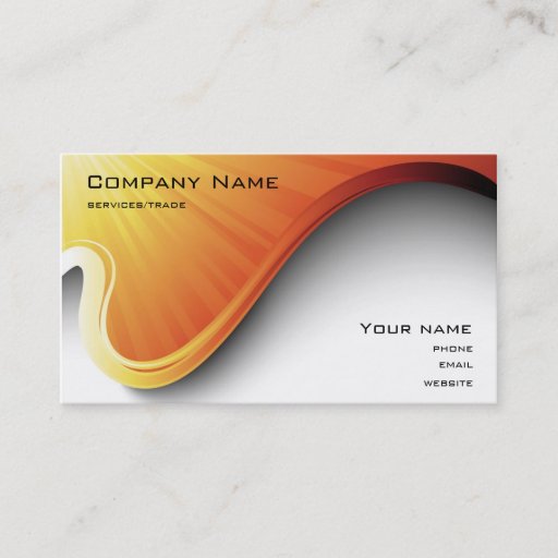 Customizable orange design business card