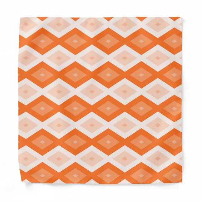Orange diamond pattern bandana (Front)