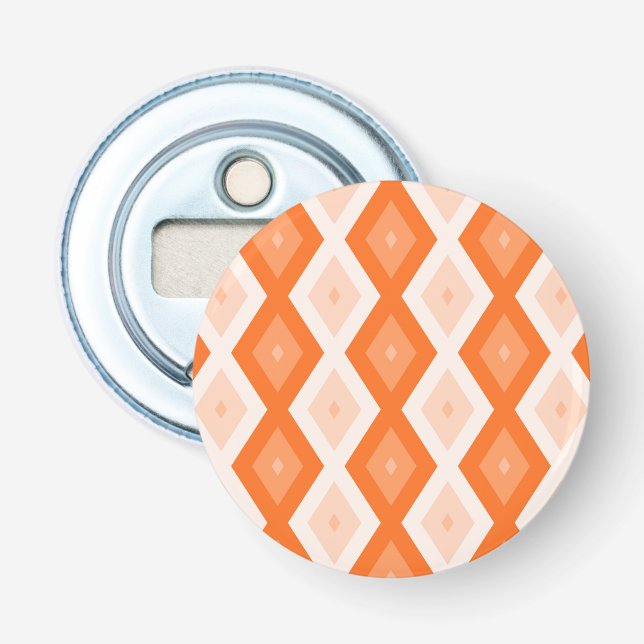 Orange diamond pattern bottle opener (Front)