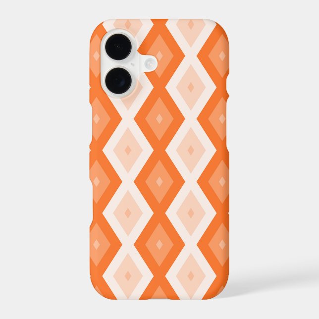 Orange diamond pattern Case-Mate iPhone case (Back)