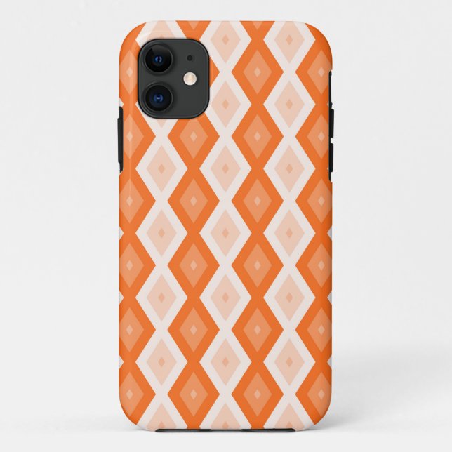 Orange diamond pattern Case-Mate iPhone case (Back)