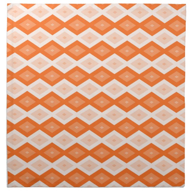 Orange diamond pattern cloth napkin (Front)