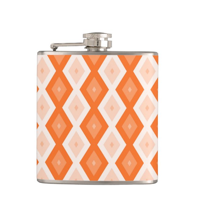Orange diamond pattern flask (Front)