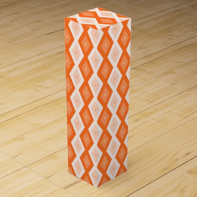 Orange diamond pattern wine box (Front)