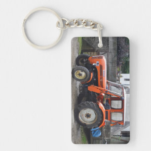 Orange Diesel Tractor Steyr KL II Keychain