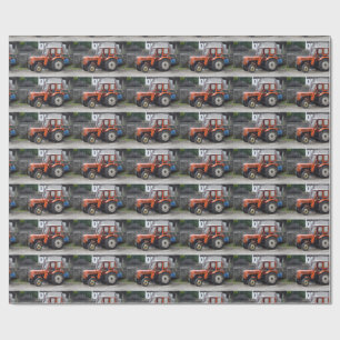 Orange Diesel Tractor Steyr KL II Wrapping Paper