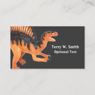Orange Dinosaur Business Card