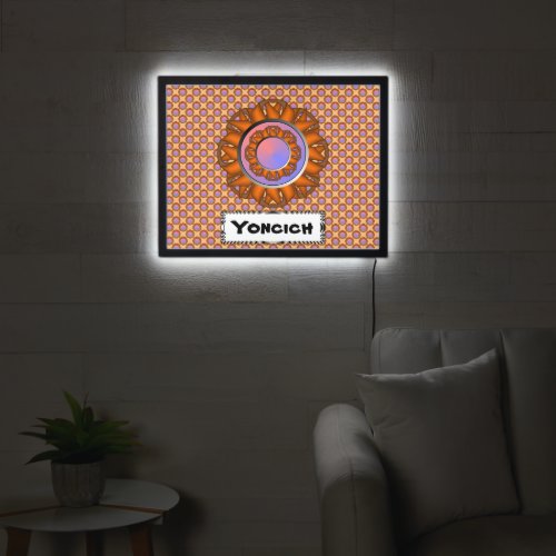 Orange Disc Ribbon by Kenneth Yoncich LED Sign