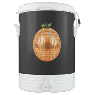 Orange Disco Ball Beverage Cooler