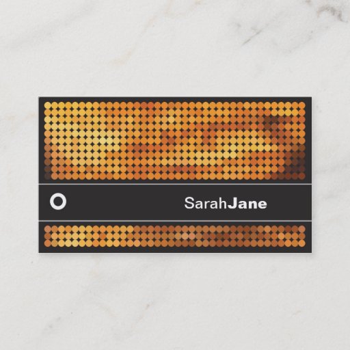 Customizable Orange Disco LIghts Business Card Template