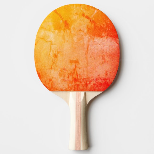 Orange Distressed Ping Pong Paddle (Front)