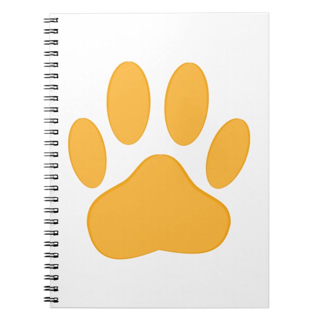 Orange Dog Pawprint Notebook (Front)