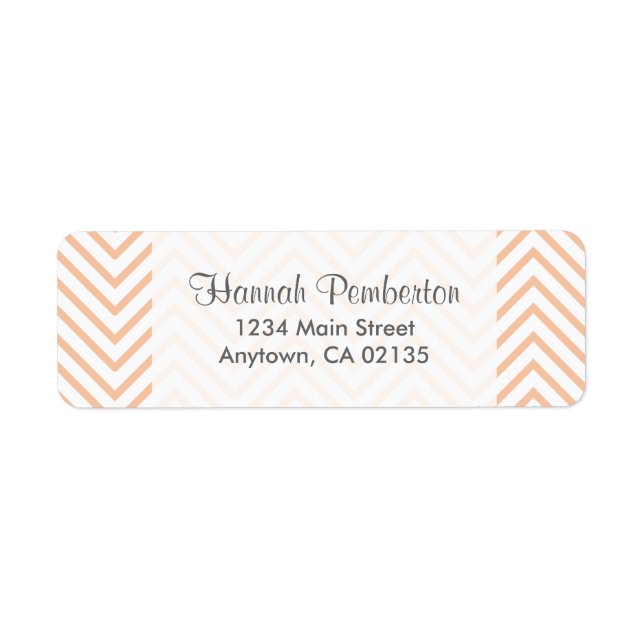 Orange Dots Chevron Label (Front)