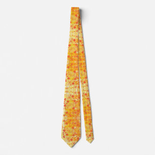 Orange Dots on Light Orange Neck Ties