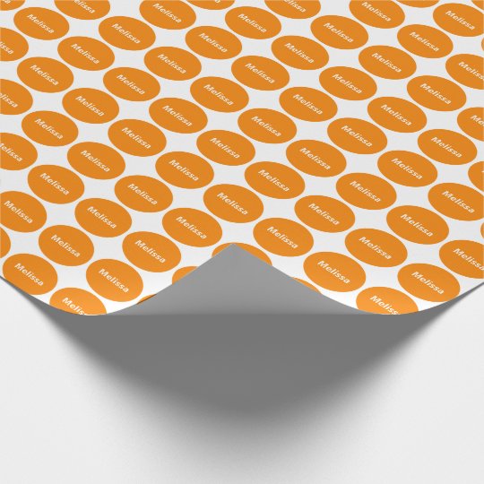 orange dots on white wrapping paper