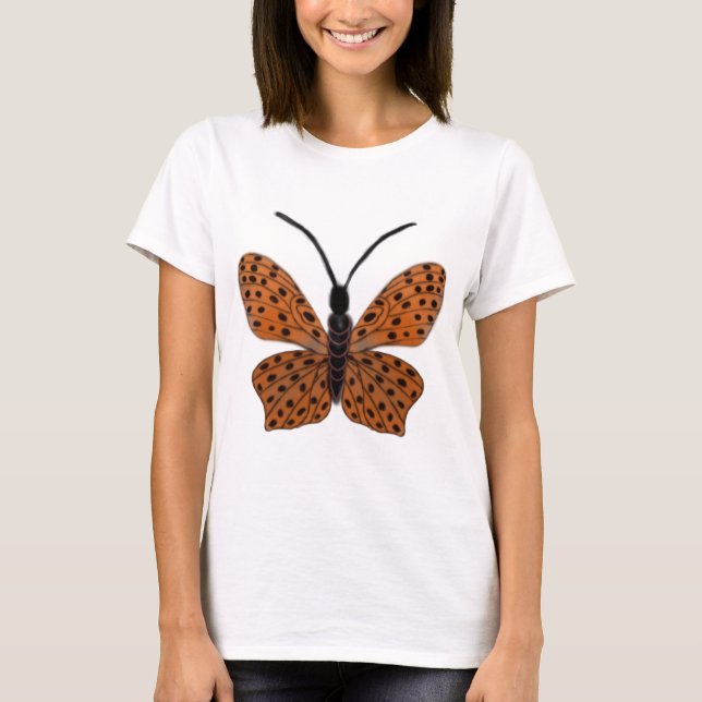 Orange Dotted Butterfly T-Shirt (Front)