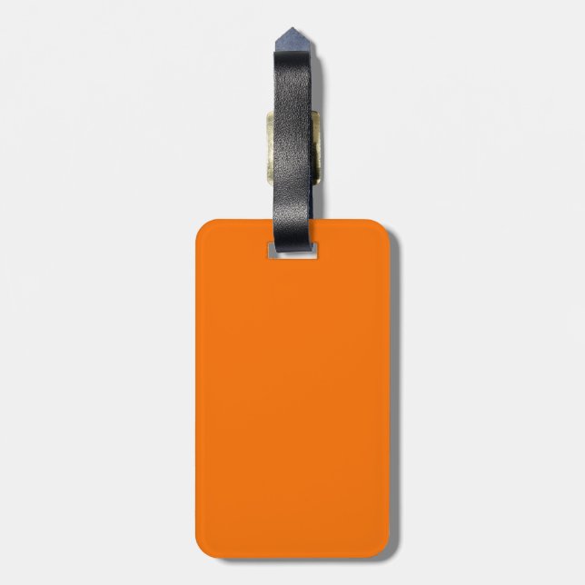 Orange Double-sided Luggage Tag (Back Vertical)