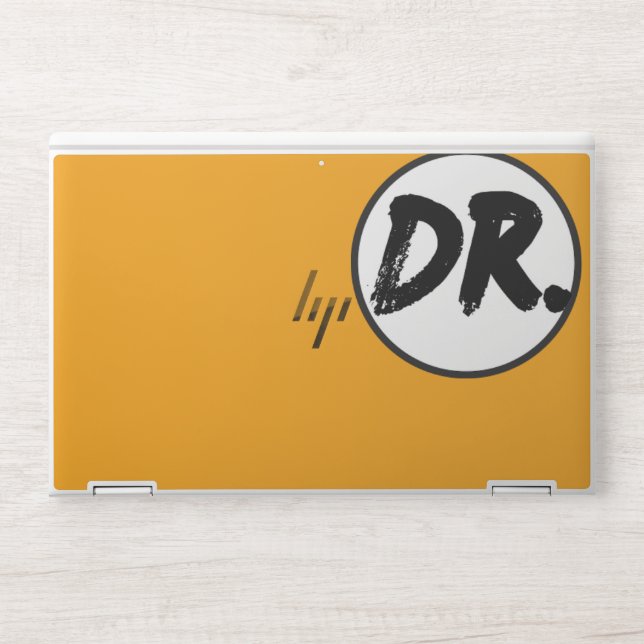 Orange DR. Logo  HP Laptop Skin (Front)