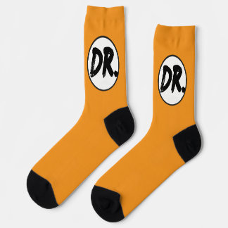 Orange DR. Logo Phone case Socks