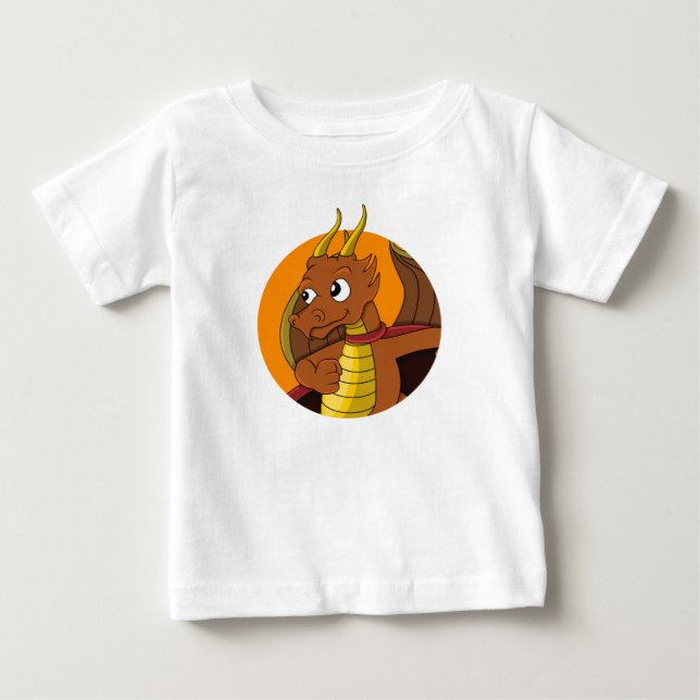 Orange dragon cartoon baby T-Shirt (Front)