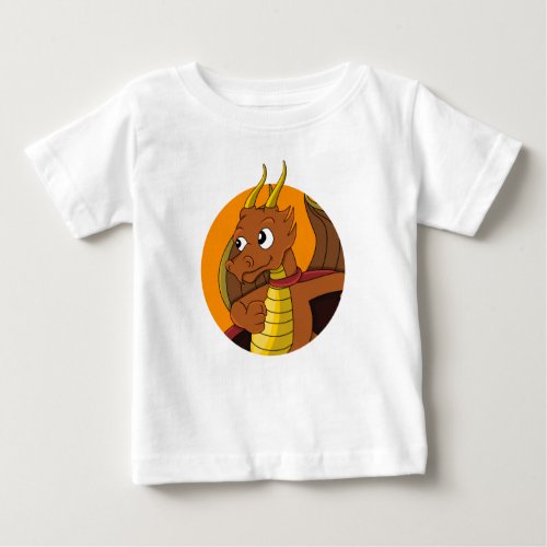 Orange dragon cartoon baby T_Shirt