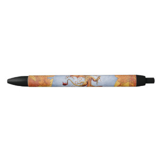 Orange Dragon of Autumn Fantasy Art Pen
