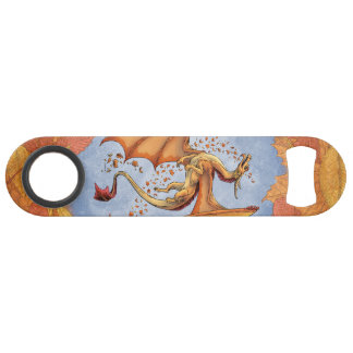 Orange Dragon of Autumn Fantasy Art Speed Bottle Opener