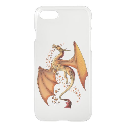 Orange Dragon of Autumn Fantasy Art iPhone SE87 Case