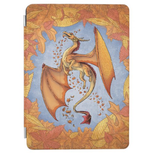 Orange Dragon of Autumn Nature Fantasy Art iPad Air Cover