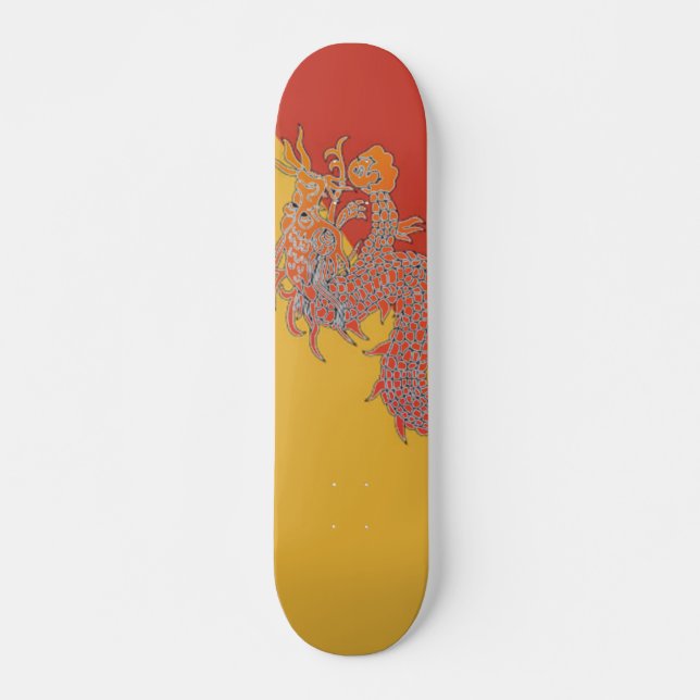 Orange Dragon Skateboard (Front)