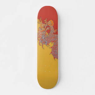 Orange Dragon Skateboard Deck