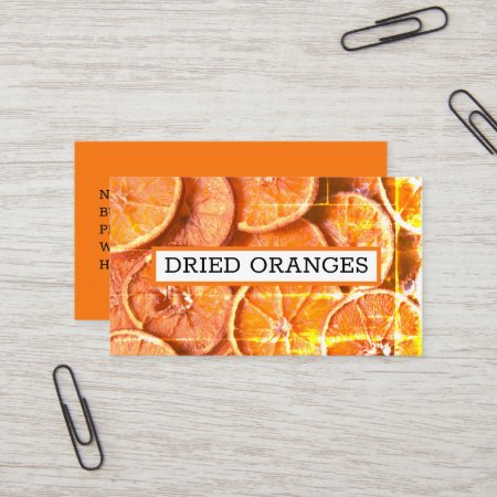 Orange Dried Slices Rind Peels Oranges  Business Card