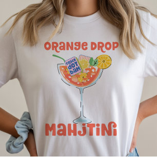 Orange Drop Martini Mahjong Cocktail T-Shirt