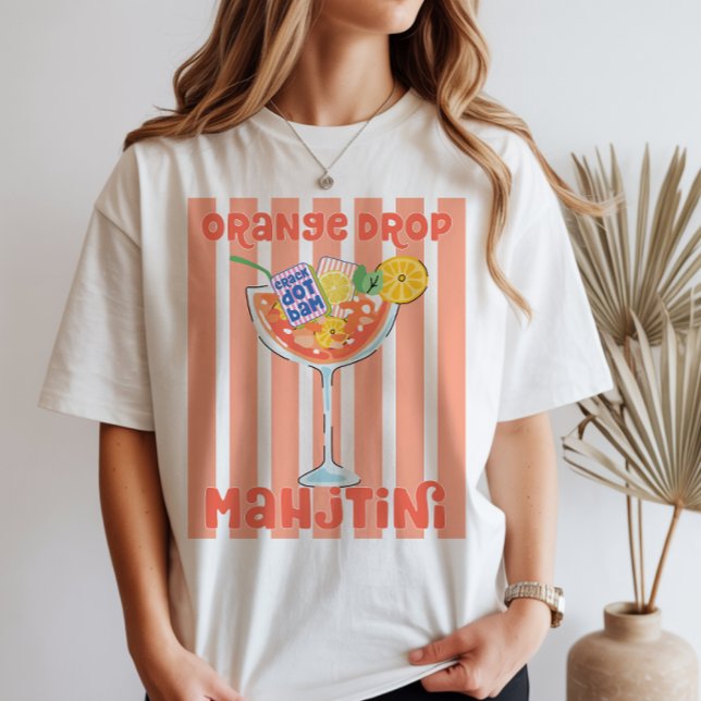Orange Drop Martini Mahjong T-Shirt (Creator Uploaded)